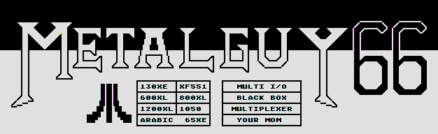Logo made in ATASCII reading MetalGuy66.